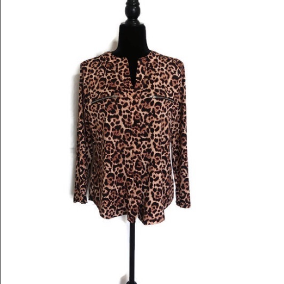 Always Indigo Tops - Women’s Long Sleeve Leopard Shirt